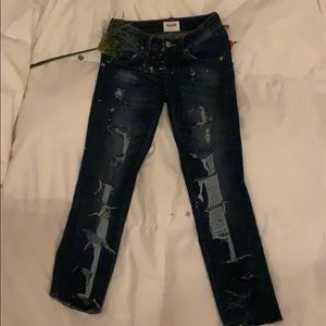 Ripped Hudson dark blue jeans